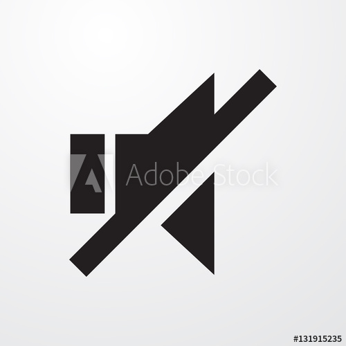 500x500 No Sound Icon Illustration