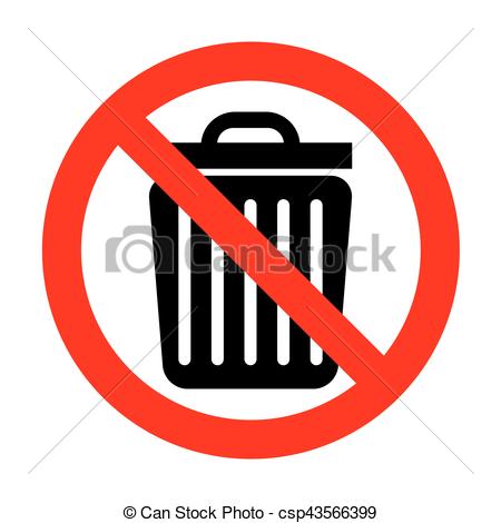 450x470 No Trash Clipart