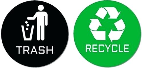500x247 Recycle Sign For Trash Can
