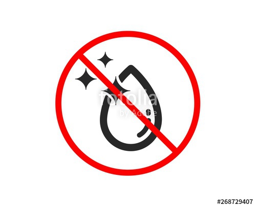 500x405 No Or Stop Water Drop Icon Clean Crystal Aqua Sign Liquid