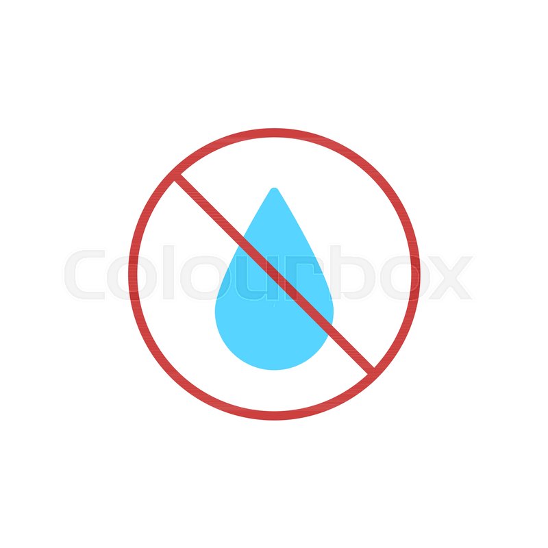 800x800 No Water Drop Flat Icon, Vector Sign, Stock Vector Colourbox