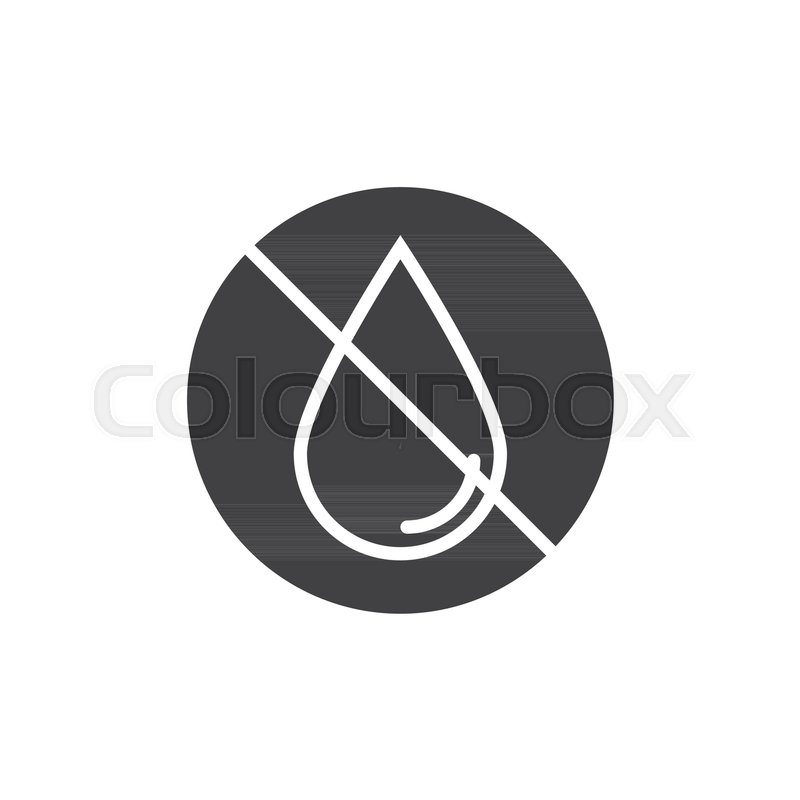 800x800 No Water Drop Icon Vector, Filled Flat Stock Vector Colourbox