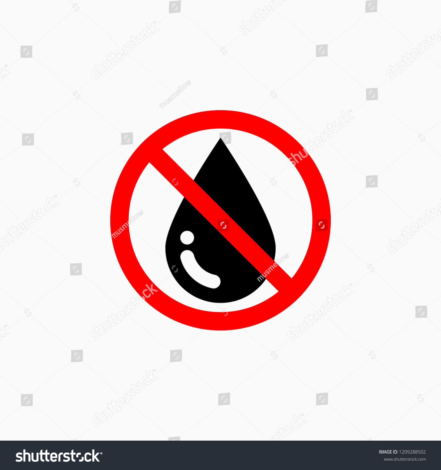 1500x1600 No Water Icon, No Waterproof Vector Icon Water Vector Waterproof