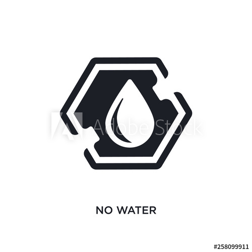 500x500 No Water Isolated Icon Simple Element Illustration From Signs