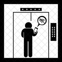 256x256 No Wifi Icon Of Glyph Style