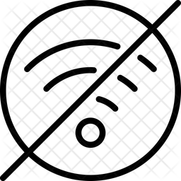 256x256 No Wifi Icon Of Line Style
