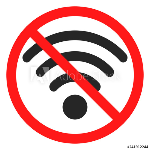 500x500 No Wifi Icon Sign
