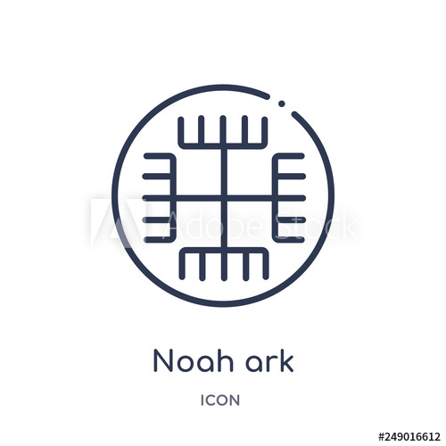500x500 Noah Ark Icon From Religion Outline Collection Thin Line Noah Ark