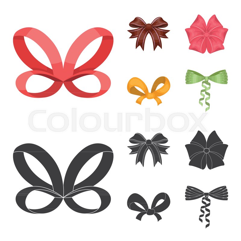 800x800 Bow, Ribbon, Decoration, And Other Web Stock Vector Colourbox