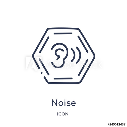500x500 Noise Icon From Signs Outline Collection Thin Line Noise Icon