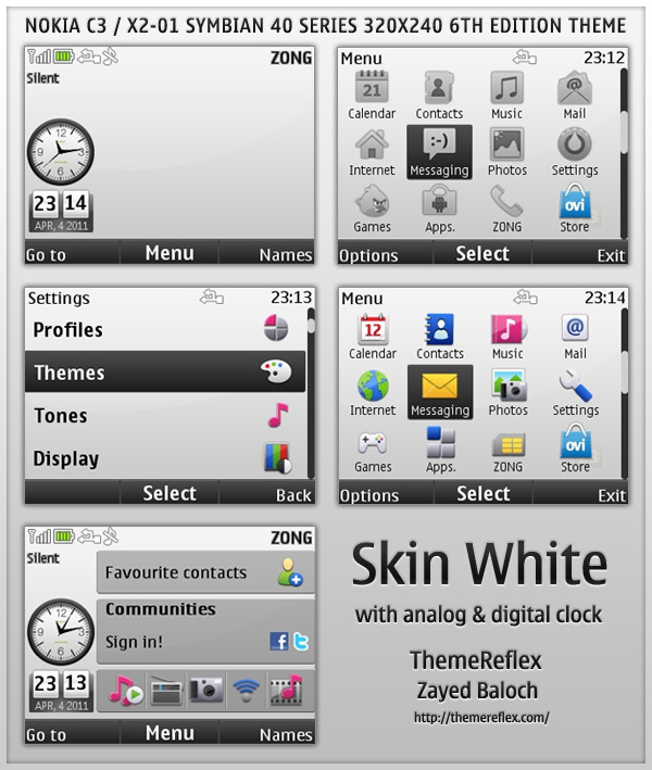 600x709 Skin White Theme For Nokia Themereflex