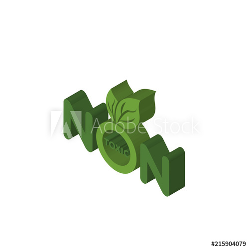 500x500 Non Toxic Isometric Right Top View Icon