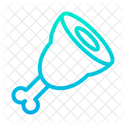 256x256 Non Veg Icon Of Gradient Style