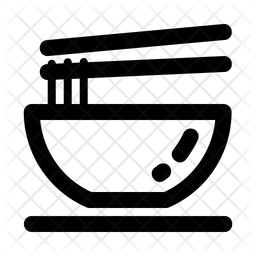 256x256 Noodle Icon Of Line Style