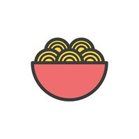 200x200 Noodle Icon Stock Vectors