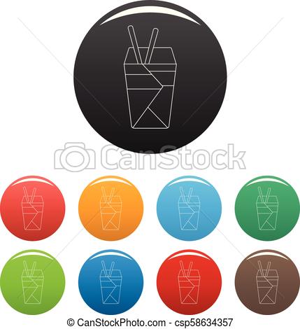 429x470 Noodle Icons Set Color Vector Noodle Icon Outline Illustration