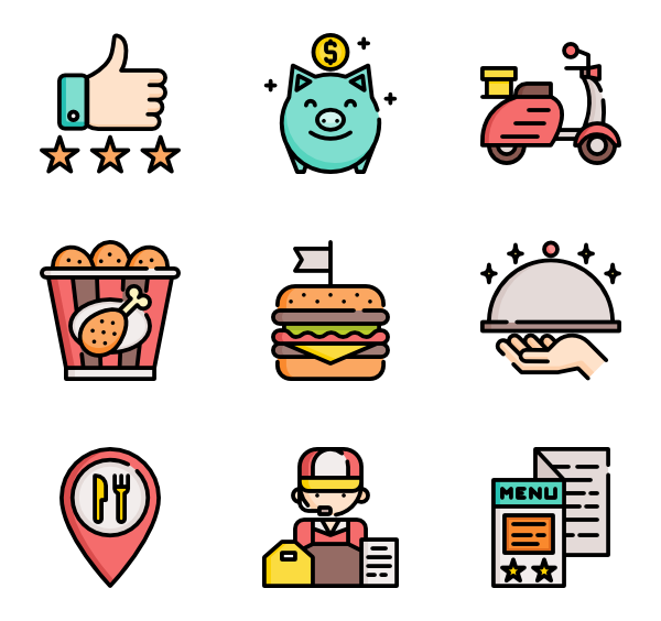 600x564 Noodles Icons