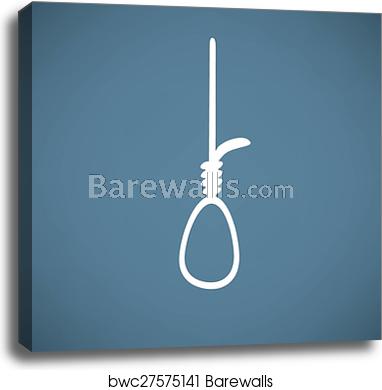 382x390 Noose Icon, Canvas Print Barewalls Posters Prints