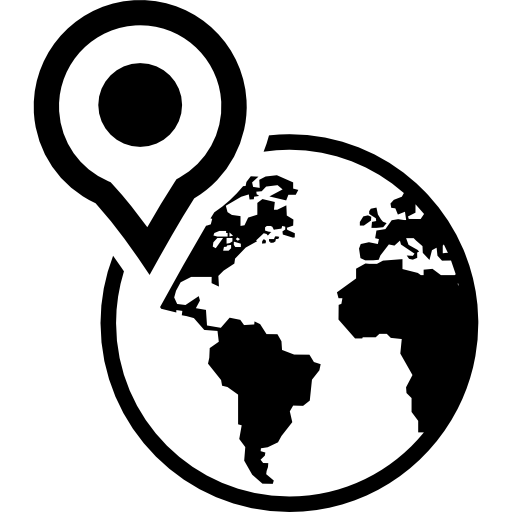 512x512 Earth Globe With A Placeholder On North America Icons Free Download