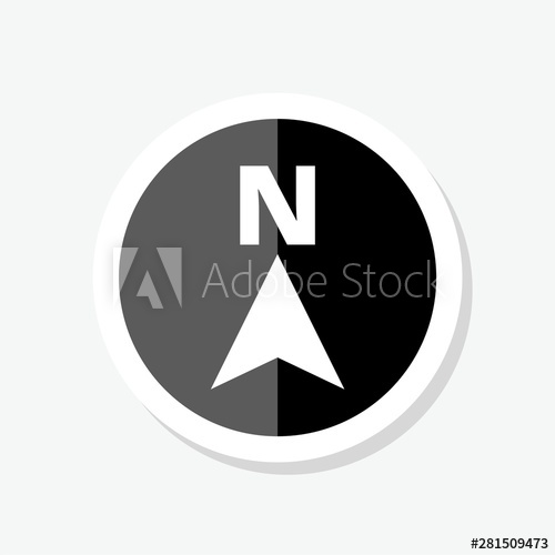 500x500 North Arrow Icon Or N Direction And Navigation Point Symbol