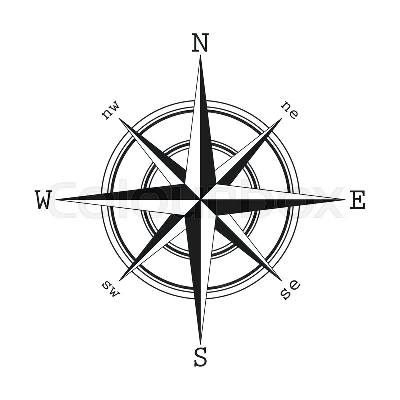 800x800 Illustration Of Compass, Symbol, Icon, Stock Vector Colourbox