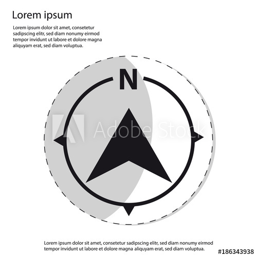500x500 North Direction Compass Icon