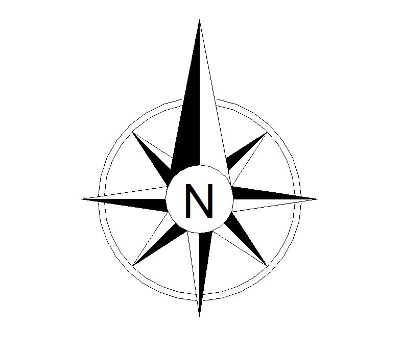 787x696 Architectural North Symbol Choice Image