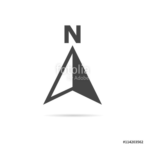 500x500 Vector North Direction Compass Icon Stock Image And Royalty Free