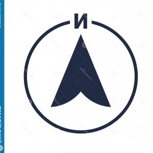 300x300 North Arrow Icon Circle N Direction Navigation Point Symbol Gps