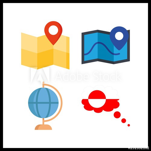 500x500 North Icon Vector Illustration North Set Grandland And Earth