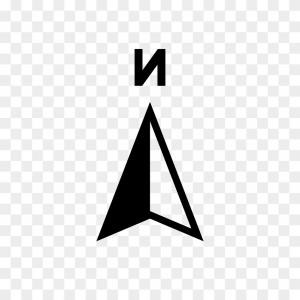 300x300 North Arrow Icon N Direction Point Symbol Vector Hoodamathrun