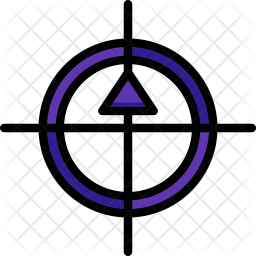 256x256 North Icon Of Colored Outline Style