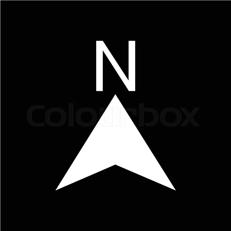 800x800 North Icon Vector Illustration Stock Vector Colourbox