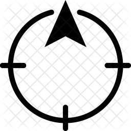 256x256 North Direction Icon Of Line Style
