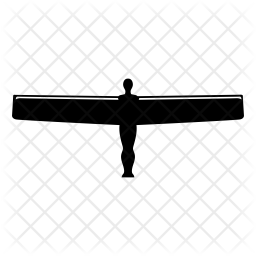 256x256 Angel Of The North Icon Of Glyph Style