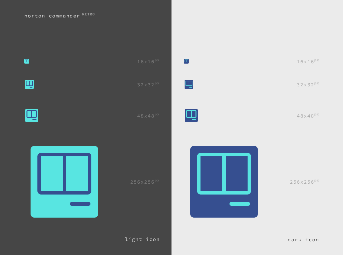 1100x818 Norton Commander Retro Icon