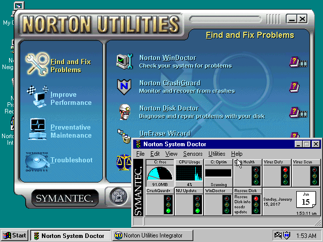 640x480 Winworld Norton Utilities For Win
