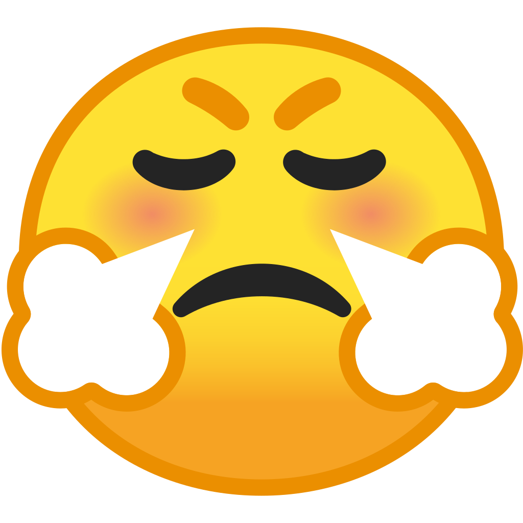 1024x1024 Face With Steam From Nose Icon Noto Emoji Smileys Iconset Google