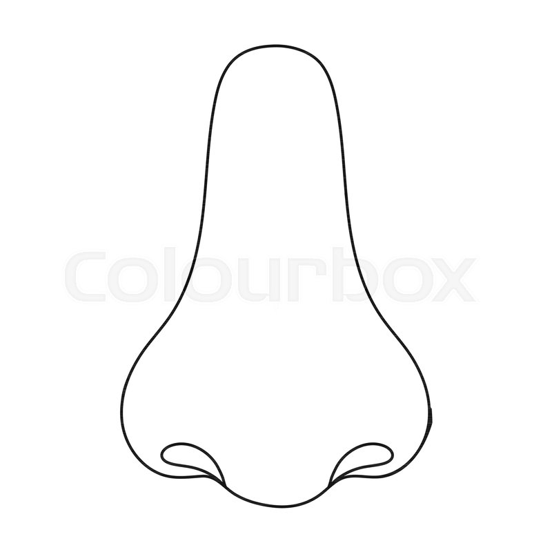 800x800 Nose Icon In Outline Style Isolated On Stock Vector Colourbox