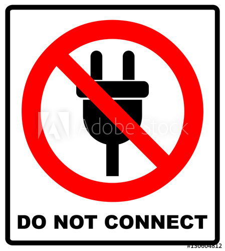 449x500 Illustration Of A Not Allowed Icon With A Plug