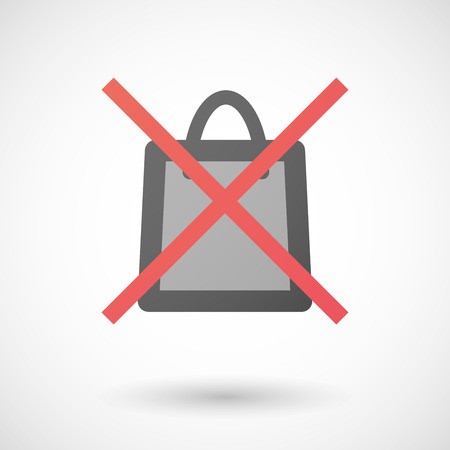 450x450 Illustration Of A Not Allowed Icon With A Shopping Bag Royalty