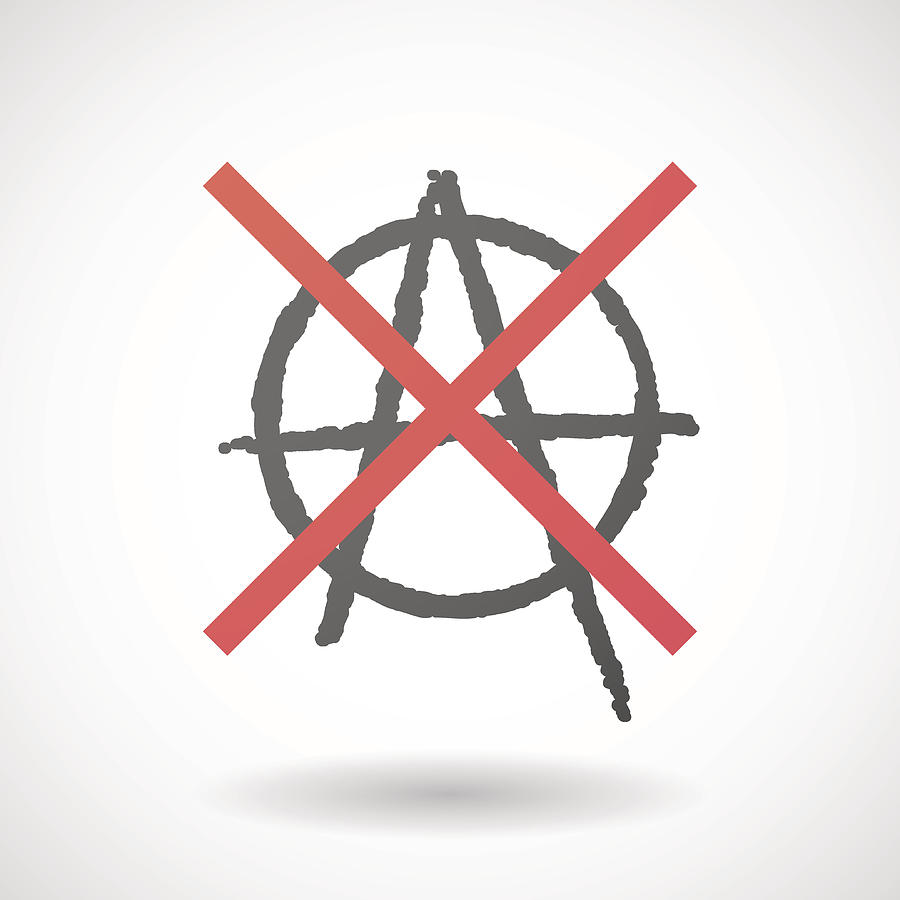900x900 Not Allowed Icon With An Anarchy Sign