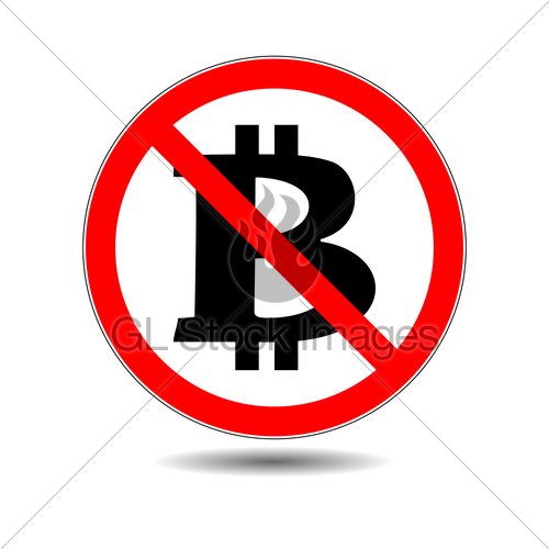 500x500 Bitcoin Not Accepted Sign Crypto Monets Not Allowed Icon Gl