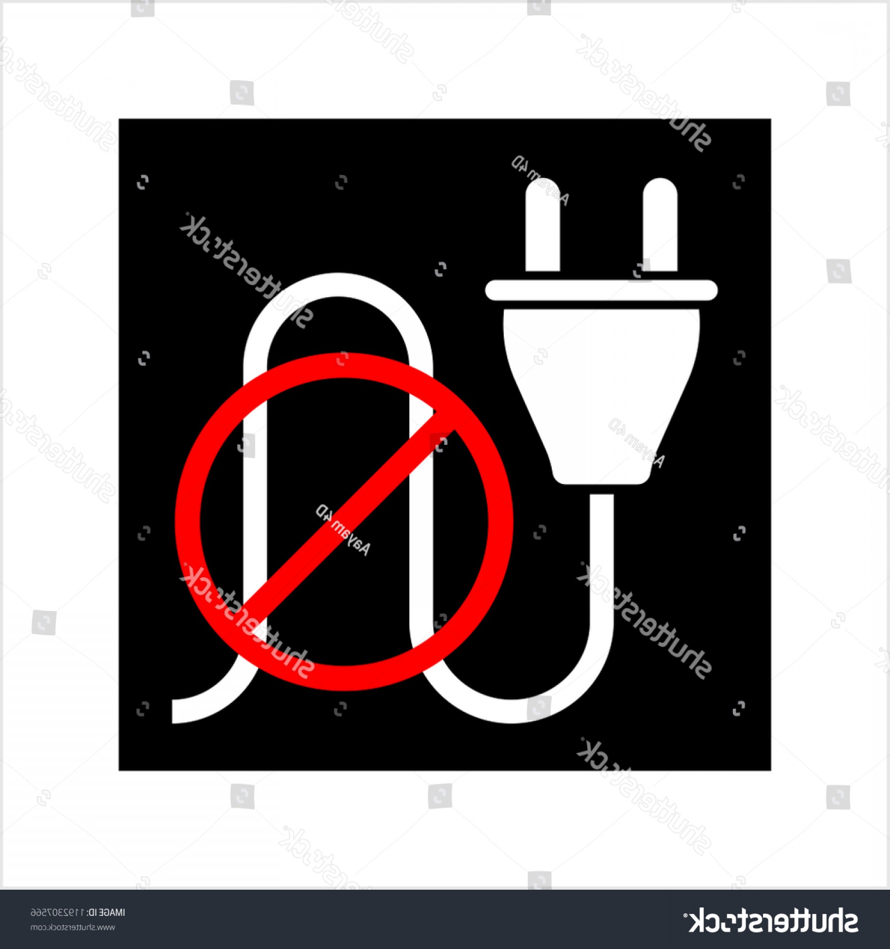 1800x1920 Power Plug Not Allowed Icon Vector Hoodamathrun