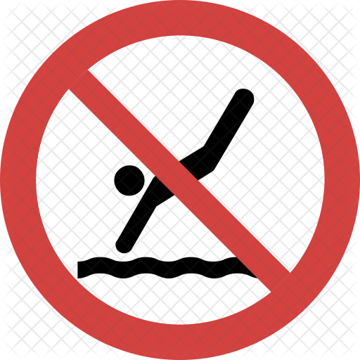 512x512 Diving Not Allowed Icon Of Flat Style