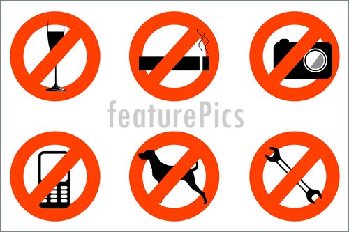 500x333 Illustration Of Not Allowed Icons