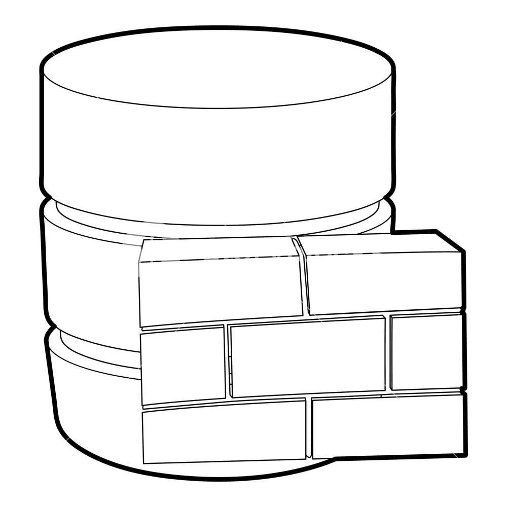 1000x1000 Not Available Database Icon Outline Illustration Of Not Available