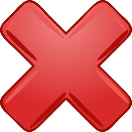 425x425 Free Download Of Red X Cross Wrong Not Clip Art Vector Graphic