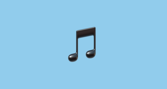 560x300 Musical Note Emoji