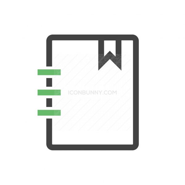 600x600 Notebook Line Green Black Icon
